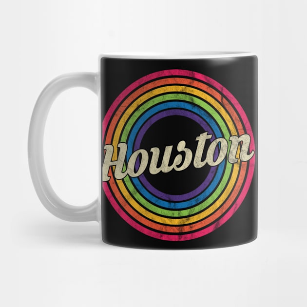 Houston - Retro Rainbow Faded-Style by MaydenArt